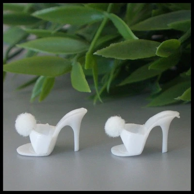 🖤Barbie BLANCO con Lencería Pompón PAK OT Tacones Mules De Colección Años 60 Japón Casi Nuevo❤️ Foto 1 de 4