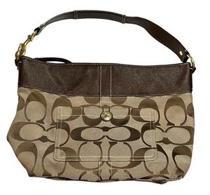 Coach Signature Canvas Women Brown Caramel Coffee Ergo Hobo Bag Type L0771-11689 - Picture 1 of 22