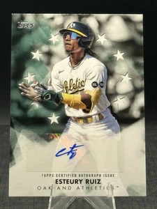 2024 Topps Series 2 Baseball Stars Autograph #BSA2-ERU Esteury Ruiz Auto A's - Picture 1 of 2