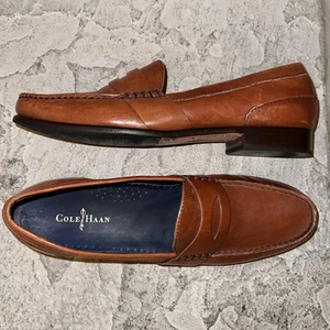 Cole Haan D35101 Cognac Leather Loafers Dress Shoes 8 Womens - Picture 1 of 9
