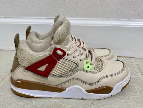 Nike Air Jordan 4 Retro 'Where The Wild Things Are' DH0573 264 Youth Taglia 2Y Tan