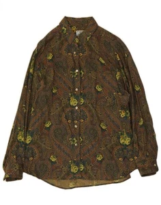 KENZO Mens Shirt Large Green Floral Cotton DM20 - Picture 1 of 3