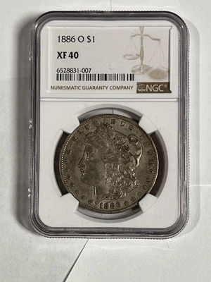 1886-O Morgan silver dollar $1 NGC XF 40 - Image 1 of 3