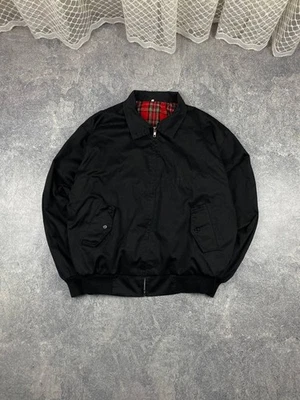 HARRINGTON JACKET MENS CLASSIC RETRO FLANNEL  Size M Black - Image 1 of 4