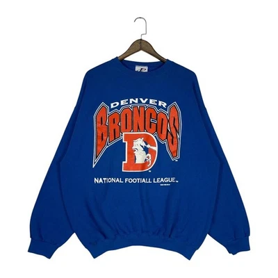 Denver Broncos Sudadera Cuello Redondo, Sudadera Unisex, Camiseta Clásica NFL QT244 Foto 1 de 2