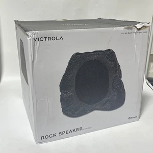 Victrola - Altoparlante da esterno wireless Bluetooth Solar Rock Connect (ciascuno) - granito - Foto 1 di 5