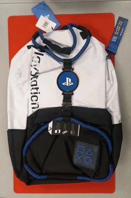 NUEVO Sony Playstation Tech Blanco Consola Portátil Bioworld Mochila Bungee Foto 1 de 3
