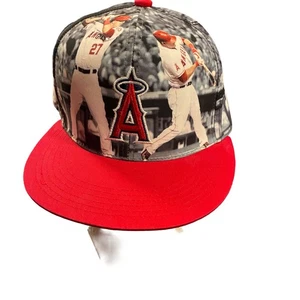 Los Angeles Angels Mike Trout All Over Print Promo Snapback Hat Adjustable - Picture 1 of 4