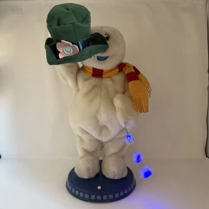 Gemmy drehende Schneeflocke frostiger Schneemann animiert tanzende singende Lichter funktionieren - Bild 1 von 18