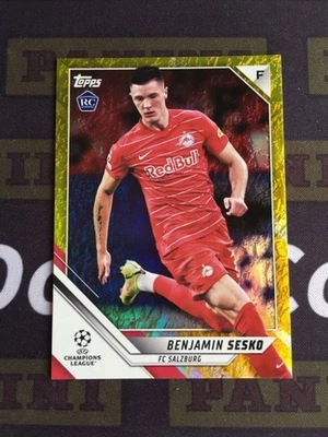 2021-22 Topps Jade Edition Benjamin Sesko Rookie RC Gold 21/50 Slovenia Leipzig - Image 1 of 2