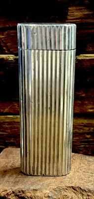 Vintage Cartier Silver Stripe Lighter - Image 1 of 4