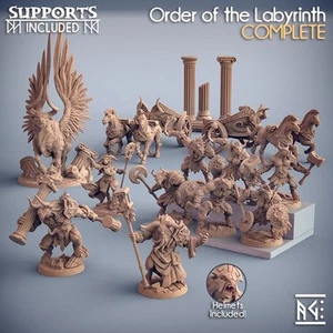 Orden del Laberinto por Gremio de Artesanos Impreso en 3D DnD Pathfinder Minis - Imagen 1 de 35