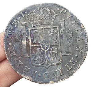 8 Reales 1787 Büste Dollar Hispan LIMAE, PERU Carolus III, M.I, schwarze Patina - Bild 1 von 16