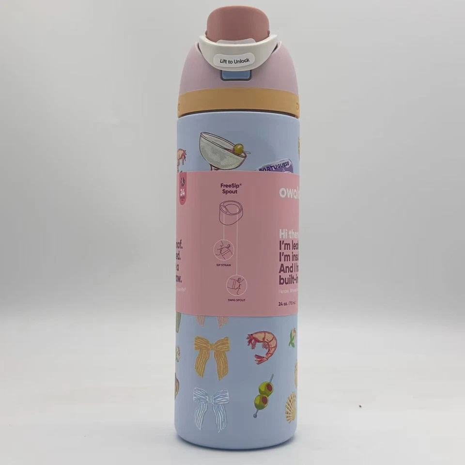 Botella de agua azul macarrón Owala x Urban Outfitters 24 oz FreeSip preparación para picnic Foto 1 de 1