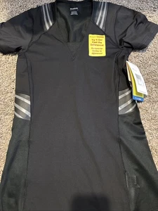 Reebok EasyTone Fitted Play Dry schwarz Kompression tailliert Shirt Gr. Large - Bild 1 von 11