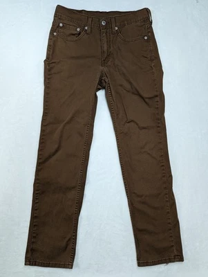 Pantalones de mezclilla Levis 514 para hombre 28x30 marrón pierna recta elásticos Foto 1 de 4