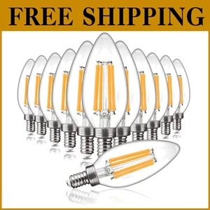 Energy-Efficient E12 Candelabra Bulbs, 100W Equivalent, 2700K Soft White Light - Picture 1 of 9