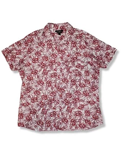 Marc Anthony Men's Tropical Floral Hawaiian Shirt Size XXL Red  Luxury Slim Fit - Picture 1 of 7