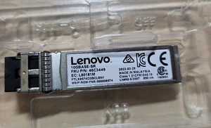 Lenovo SPF+ 10GBASE-SR Network Transceiver Module Fiber Optic 850nm - Picture 1 of 3