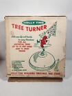 Vintage Holly Time Musical Revolving Aluminum Christmas Tree Stand PLEASE READ