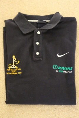 Nike Navy blue Polo Shirt Northallerton RUFC Twickenham Short Sleeve size XL 40 - Image 1 of 4