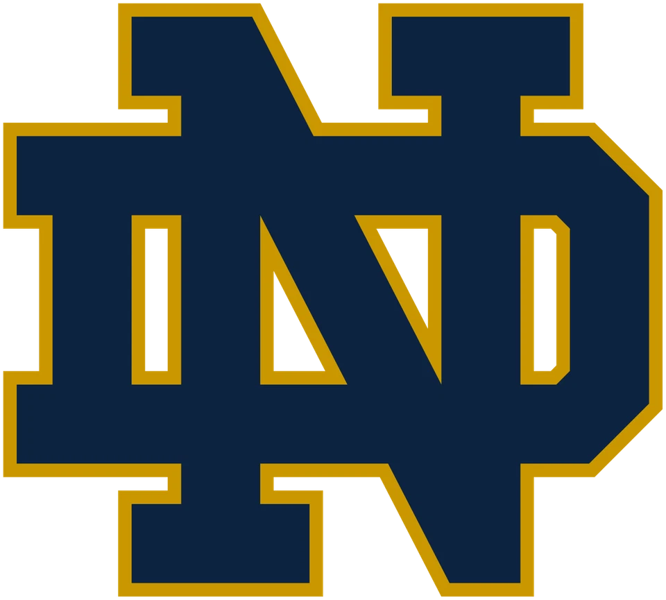 University of Notre Dame Fighting Irish sticker log NCAA weatherproof vinyl - Image 1 of 1