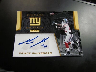 Foto firmada por el príncipe Amukamara de los Gigantes de Nueva York certificado JSA Auc Foto 1 de 2