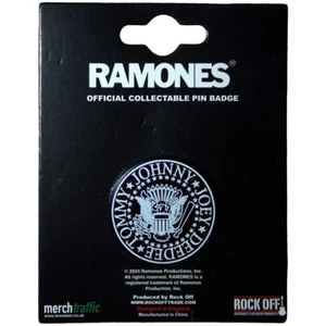 THE RAMONES PRESIDENTIAL SEAL LOGO HIGH QUALITY METAL BADGE  OFFICIALLY LICENSED - Picture 1 of 5