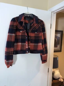 Chaqueta Bomber Blank NYC Talla M a Cuadros Algodón NUEVA - Imagen 1 de 5