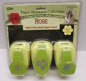NEW McGILL PAPER BLOSSOMS COLLECTION 3-PIECE SET MAKE A ROSE, PANSY, POPPY - Picture 1 of 5