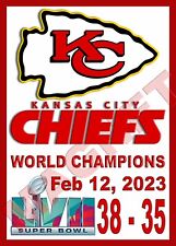 2023 KANSAS CITY KC CHIEFS CHAMPIONS NFL SUPER BOWL FRIDGE MAGNET 2.5"X3.5'