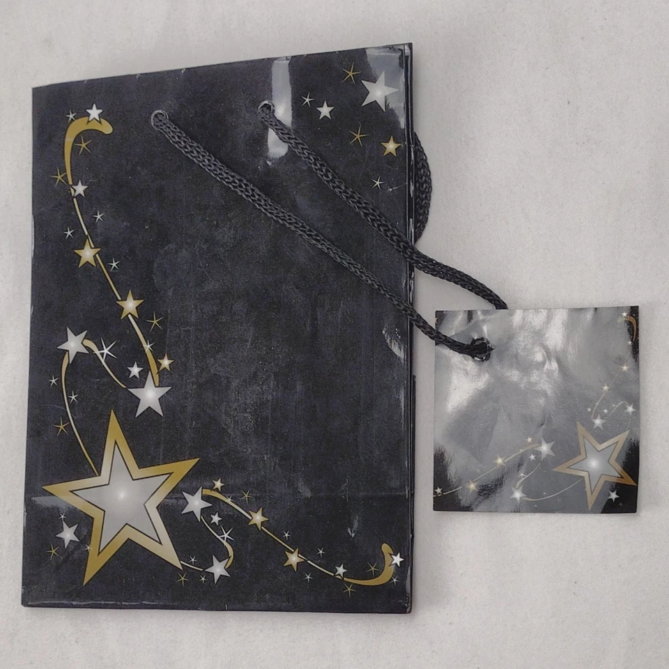 礼品袋 - 小号,纸 - 星形主题,4 1/4 英寸高 x 5 1/2 英寸 x 2 1/4 — 第 1/3 张图片