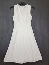 Calvin Klein Women White Long Dress Fit N Flare Sleeveless Size 4 Formal