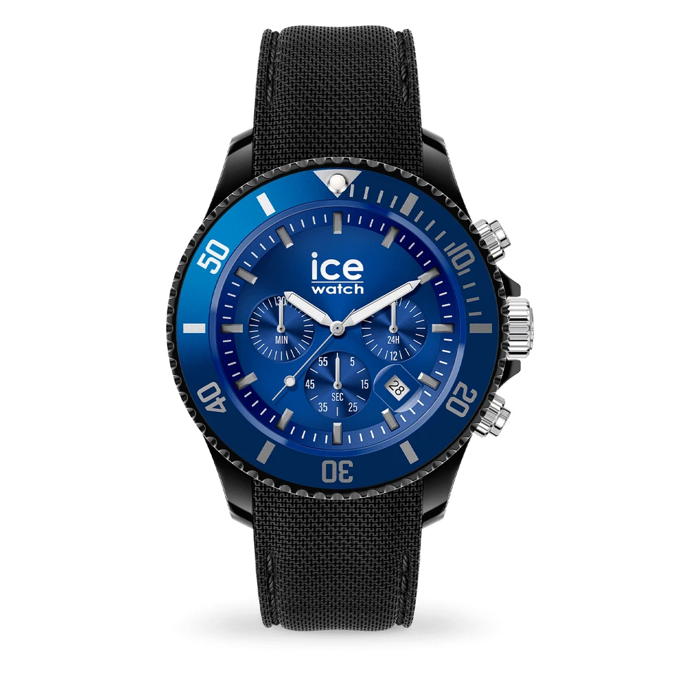 ICE WATCH 020623 ICE chrono - Black blue, Herrenuhr Silikon Schwarz neu - Bild 1 von 1