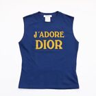 Christian Dior J'adore Dior Logo Tank top Women Size US 12 Blue -Very Good-
