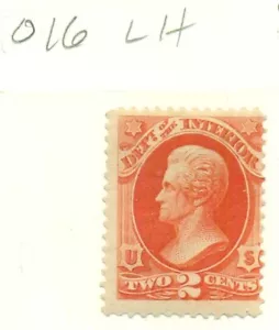 US #O16, Mint Lightly Hinged, Scott $70.00 - Picture 1 of 1
