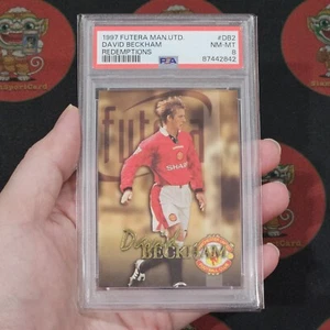 David Beckham 1997 Futera Manchester United Gold Foil 82/250 PSA 8 - Picture 1 of 4