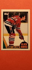 1987 1988 Topps Hockey Card 14 Doug Wilson Blackhawks