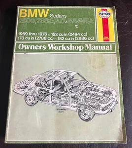 BMW Sedanes 2500 2800 3.0 Baviera 1969 1976 Haynes TALLER Manual de taller de servicio - Imagen 1 de 6