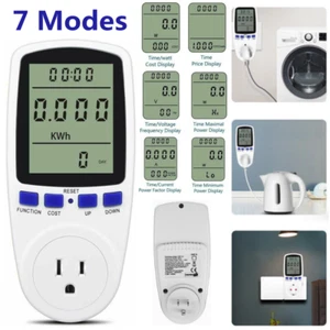 LCD Backlight Power Meter Consumption Energy Watt Amps Volt Electricity Monitor - Picture 1 of 11
