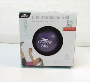Crane Exercise Fitness 8 lb Medicine Ball Purple NEW - Picture 1 of 4