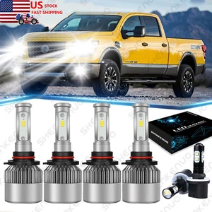 6x 9005 9006 880 Headlight & Foglight LED Combo Bulbs For Nissan Titan 2004-2015 - Picture 1 of 12