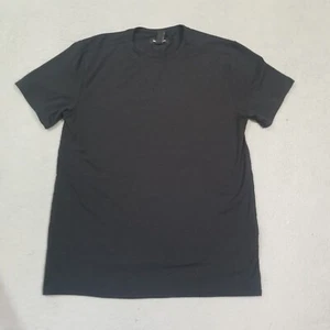 Nordstrom Shirt Mens Medium Black Short Sleeve Crew Neck Stretch Casual - Picture 1 of 15