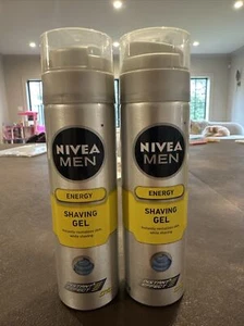 2 Pack Nivea Men Energy Shaving Gel 7 oz w Q10 Instant revitalizing effect Shave - Picture 1 of 2