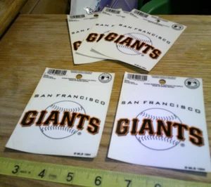 Lote De Colección 5 Hojas Adhesivas Ventana Gigantes de San Francisco MLB 1994 - Imagen 1 de 2