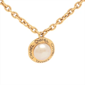 Collar Chanel Logo GP x Imitación Perla Oro - Imagen 1 de 5