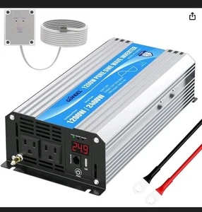 Giandel PS-1200JCR 1200W Pure Sine Power Inverter - Picture 1 of 7