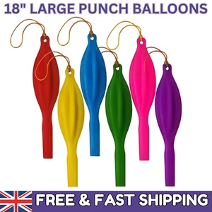 Palloncini Punch Grandi 18" Confezione 10-100 Bomboniere Festa Bambini Divertente Giocattolo Palline Lattice Spesse - Foto 1 di 6
