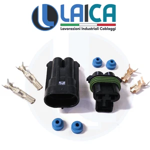 CONNETTORE 2 POLI PIN TENUTA STAGNA DELPHI METRI PACK 630 AUTO NAUTICA 46A 1KIT - Imagen 1 de 13