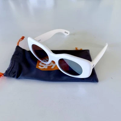 SPY HANGOUT Sunglasses | Matte White / Bronze Platinum Spectra Mirror Lens - Image 1 of 4